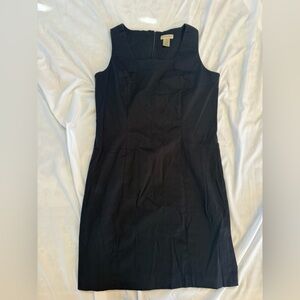 410 Apostrophe Black Sheath Dress Size 12 Stretch Sleeveless Work Office Classic